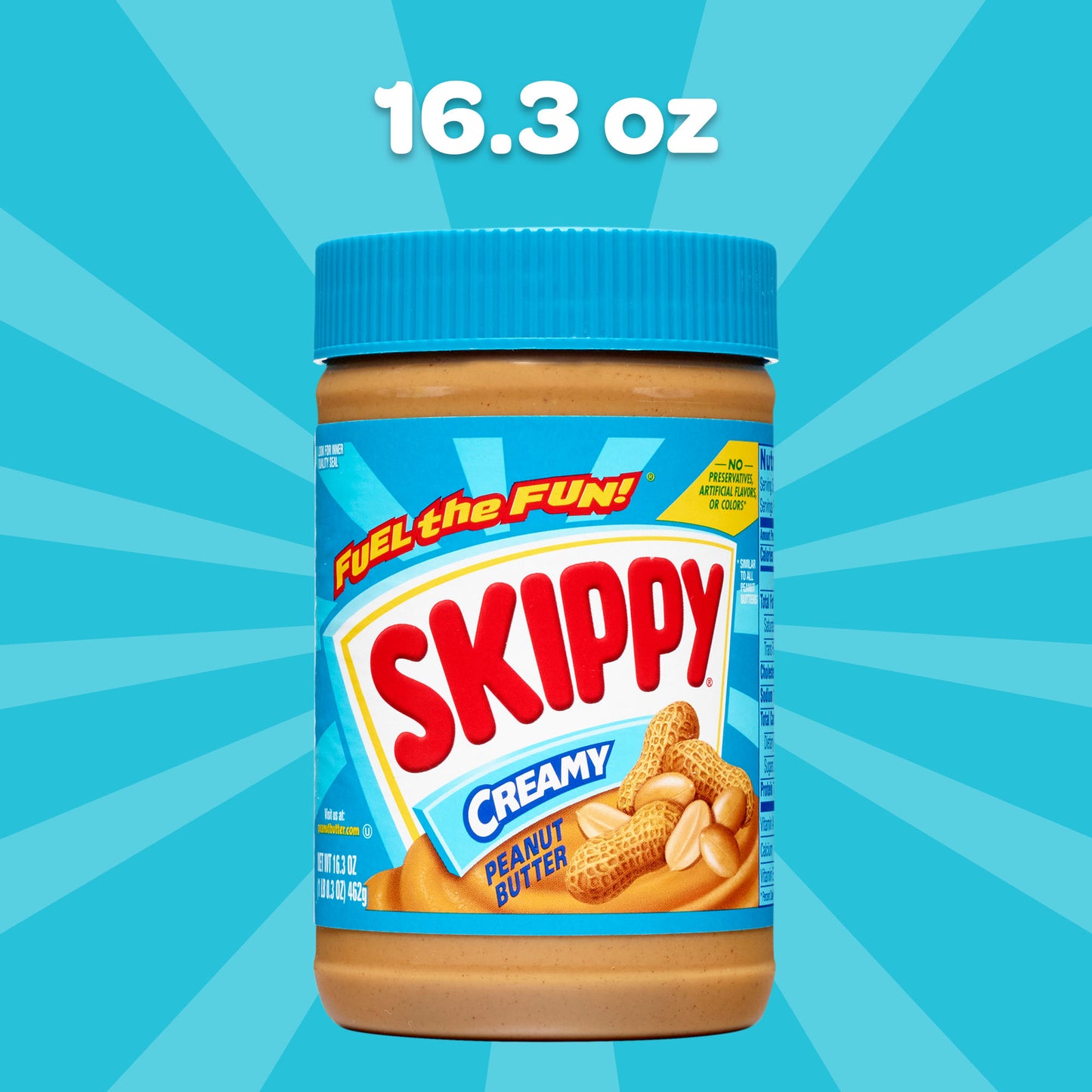 Skippy Creamy Peanut Butter, 16.3 oz